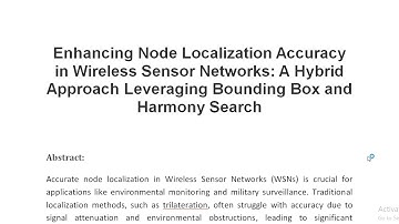 Enhancing Node Localization Accuracy in Wireless Sensor Networks A Hybrid Approach Leveraging Boundi
