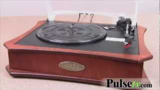 Pyle Pro Vintage Turntable Record Player with USB-PC Recording