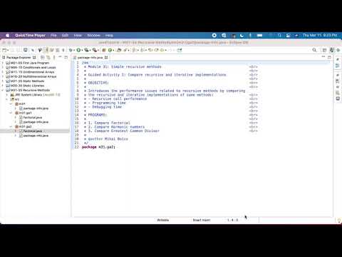 JEMB3GA2 Compare recursive and iterative methods