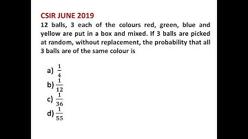 25. Elementary Probability Theory I CSIR I Mathematical Methods of Physics I Dr. Nagaraju Pendam
