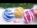 🎄 Christmas tree ornaments 🎄 swirl christmas spheres DIY Christmas decorations