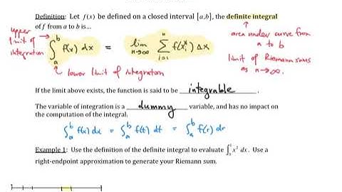 4.2.1 The Definite Integral