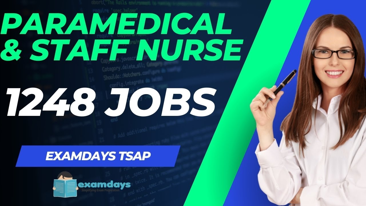 పారామెడికల్ స్టాఫ్ నర్స్ 1248 ఉద్యోగాలు MPPEB Group 5 Recruitment 2022 Exam Date Examdays TSAO