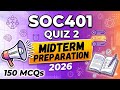 Soc401 quiz 2 Midterm Preparation 2026#quizes veidos # vu masters