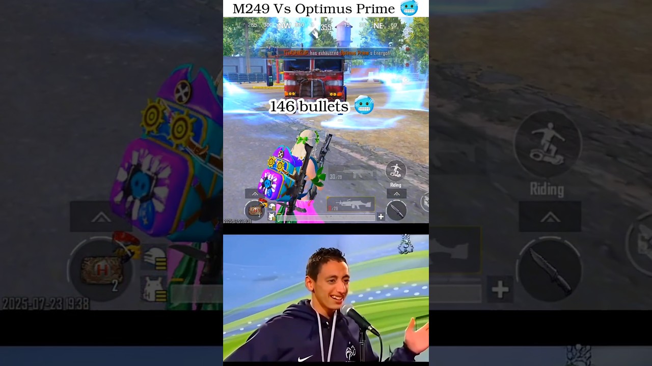 M249 Vs Optimus Prime 🥶