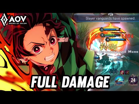 AOV : YAN/TANJIRO GAMEPLAY | FULL DAMAGE - ARENA OF VALOR LIÊNQUÂNMOBILE ROV COT