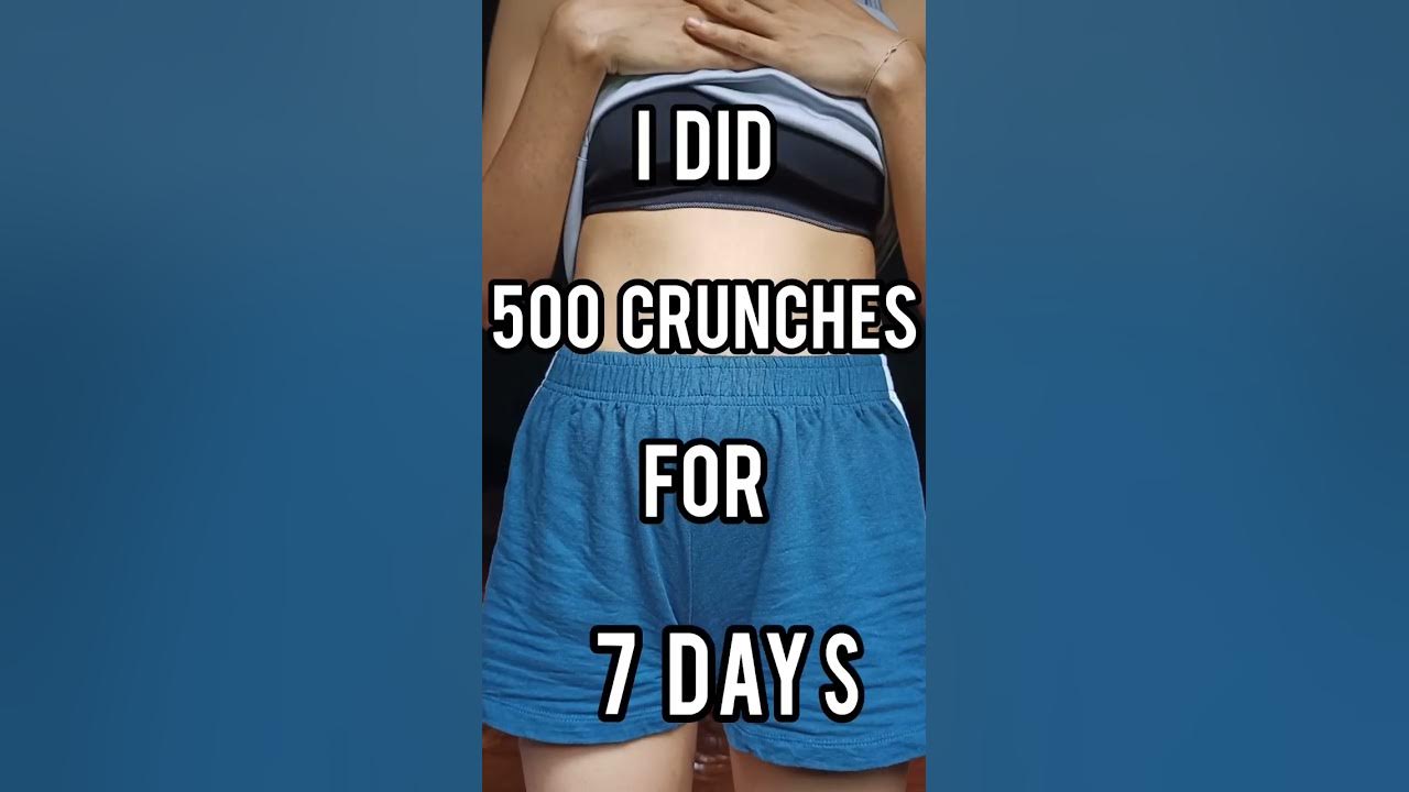 500 Crunches A Day Before And After Abs in 7 days || I Did 500 Crunches daily for 1 week || *before