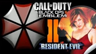 Black Ops 2 Emblem - Resident Evil Logo ( Umbrella Corp ) COD Tutorial