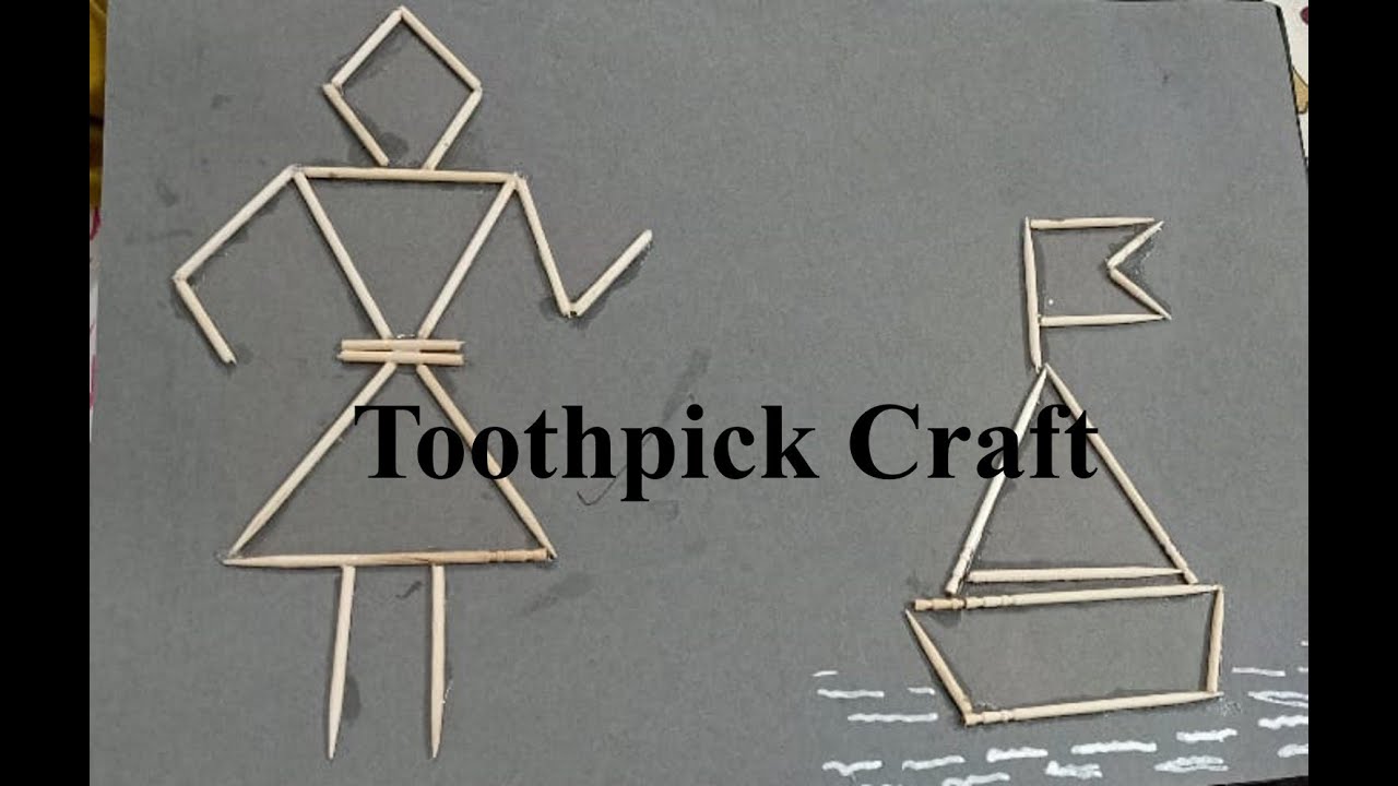 Toothpick Craft | Warli | Toothpick Craft Idea | Kids Craft - YouTube