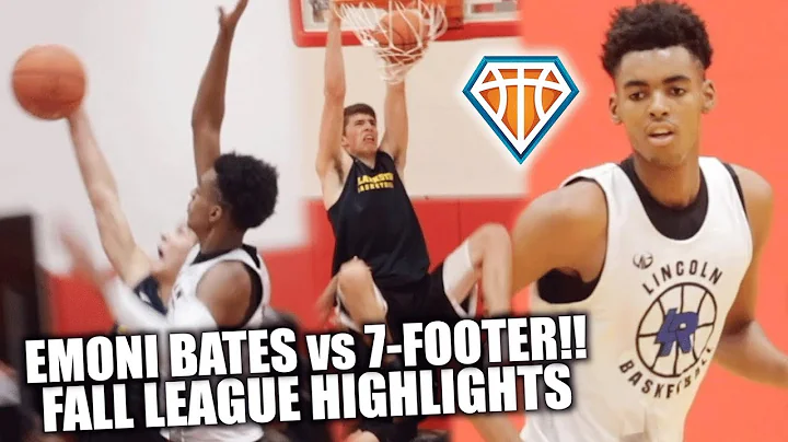 Emoni Bates vs 7-FOOTER Matt Nicholson!! | Ypsi-Lincoln vs Clarkston Fall League Highlighs