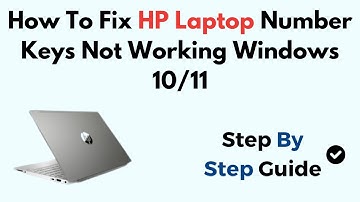 How To Fix HP Laptop Number Keys Not Working Windows 10/11