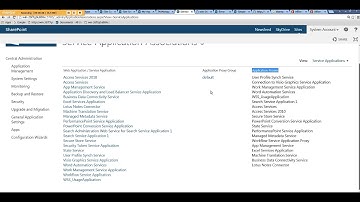 Configure service application associations