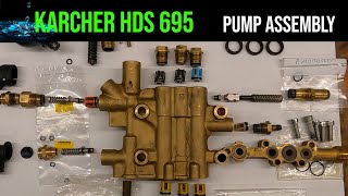 Assembling a high pressure washer pump Karcher HDS 695