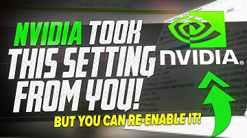 🔧 Nvidia TOOK this SETTING away from you…heres how to add it back