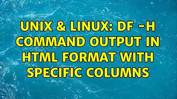 Unix & Linux: df -h command output in HTML format with specific columns
