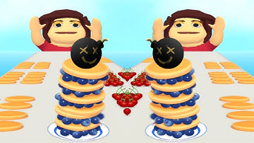 PANCAKE RUN 🍒🍌🥐 GAME ALL LEVELS iOS, Android GAMEPLAY WALKTHROUGH NEW UPDATE LEVEL PCR474849