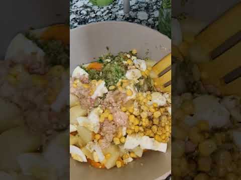 سلطة البطاطس والجزر ب مكونات اقتصادية والبنة منعودش ليكم منعشة