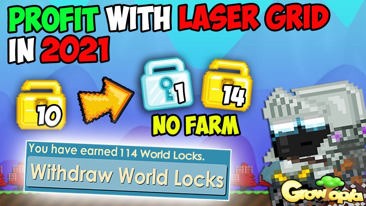 NEW WAY TO PROFIT WITH LASER GRID IN 2021 🤑 CRAZY PROFIT 🤑 GROWTOPIA PROFIT