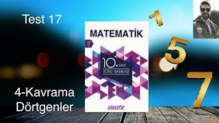 Karekök Yayınları, 10. Sınıf Matematik, Ünite 4, Kavrama Test-17 | Kare