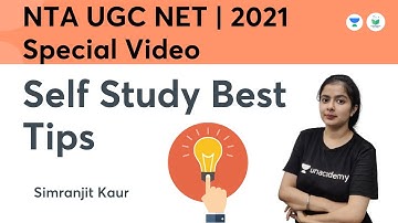 Self Study Best Tips | NET JRF 2021 | Simranjit Kaur