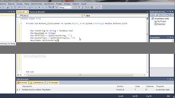 Ecuaciones primer grado resta  Tutorial Visual Studio 2010