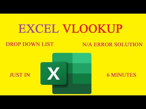 VLOOKUP In Excel | Dropdown list | NA Error in just  5 Minutes