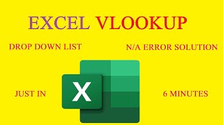 VLOOKUP In Excel | Dropdown list | NA Error in just  5 Minutes