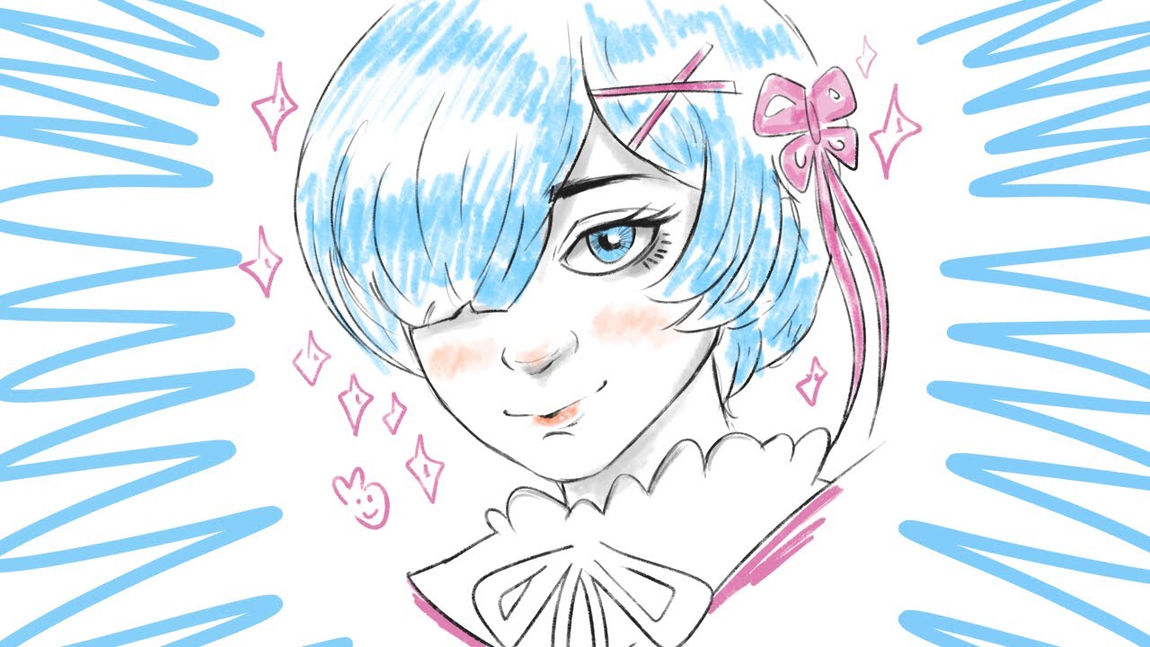 Drawing rem ^_^ - YouTube
