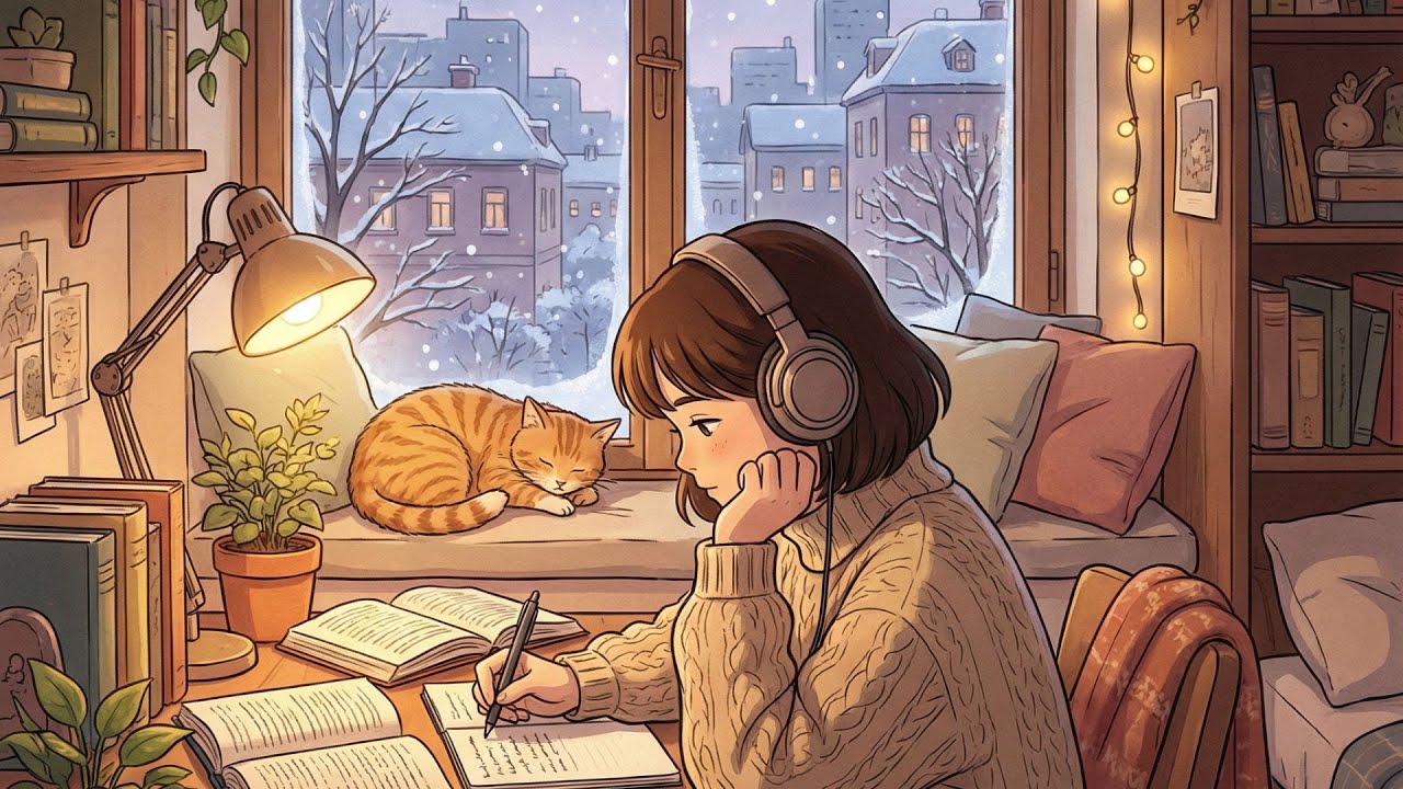 Cozy Study Lofi ☕ Chill Beats to Focus, Study & Relax