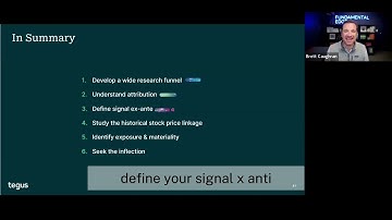 Using your investment process to distinguish signal vs noise.