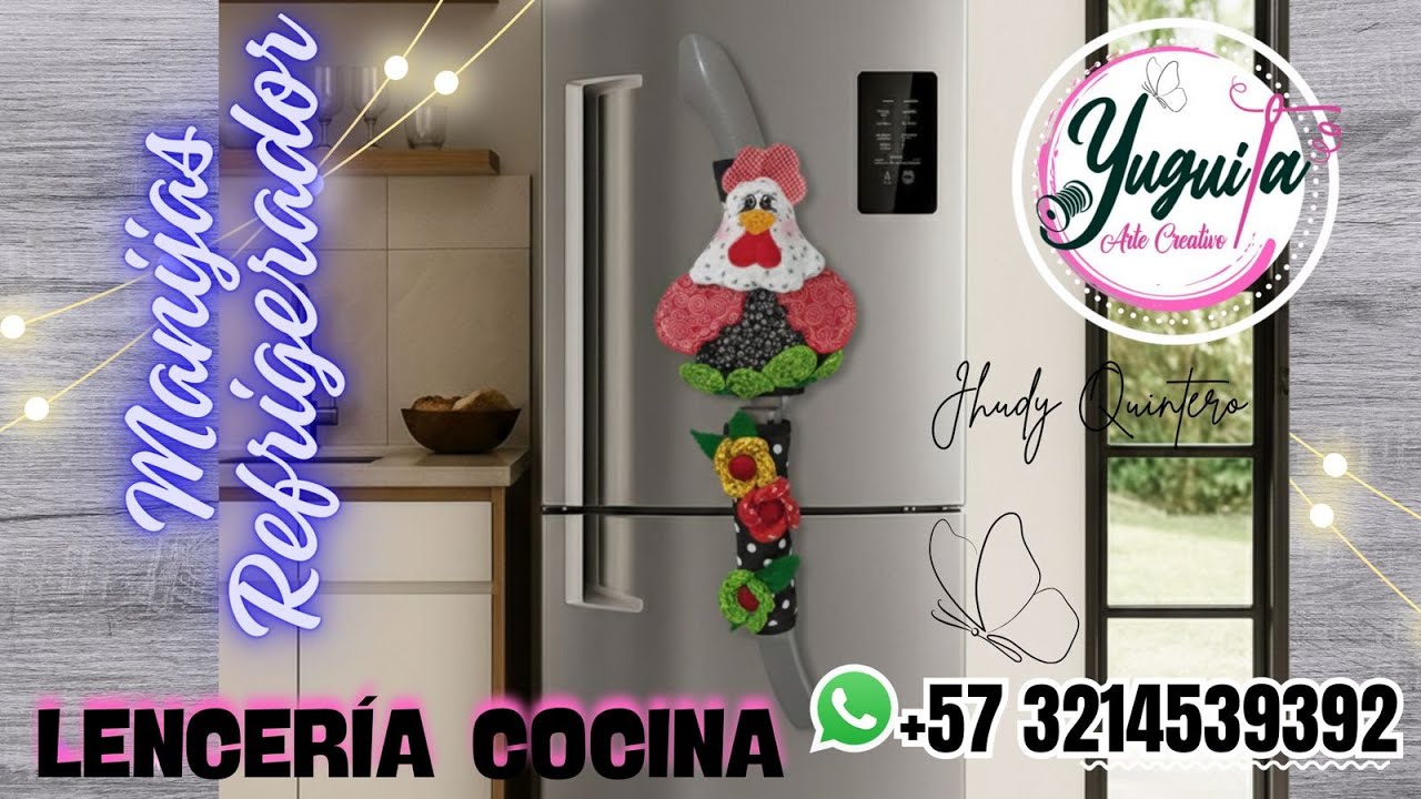 Decoracion Manijas Refrigerador 4-Lenceria Cocina