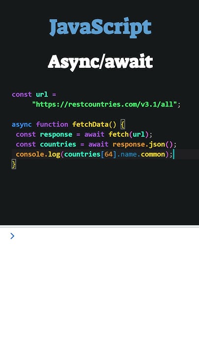 JavaScript Async/await - YouTube