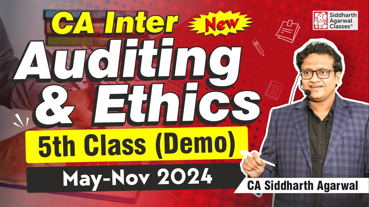 CA Inter Auditing & Ethics New Syllabus | 5th Class (Demo class) | CA ...