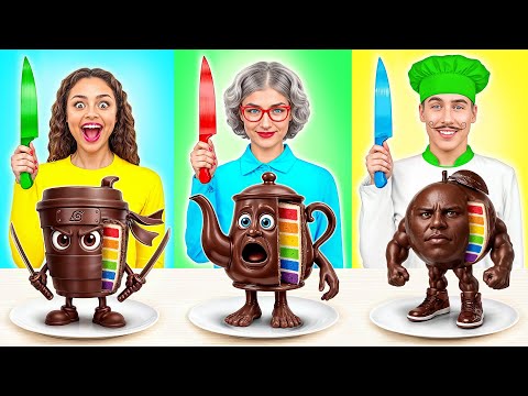 Me Vs Grandma Chocolate Food Challenge Brainrot Battle By Multi DO Challenge 