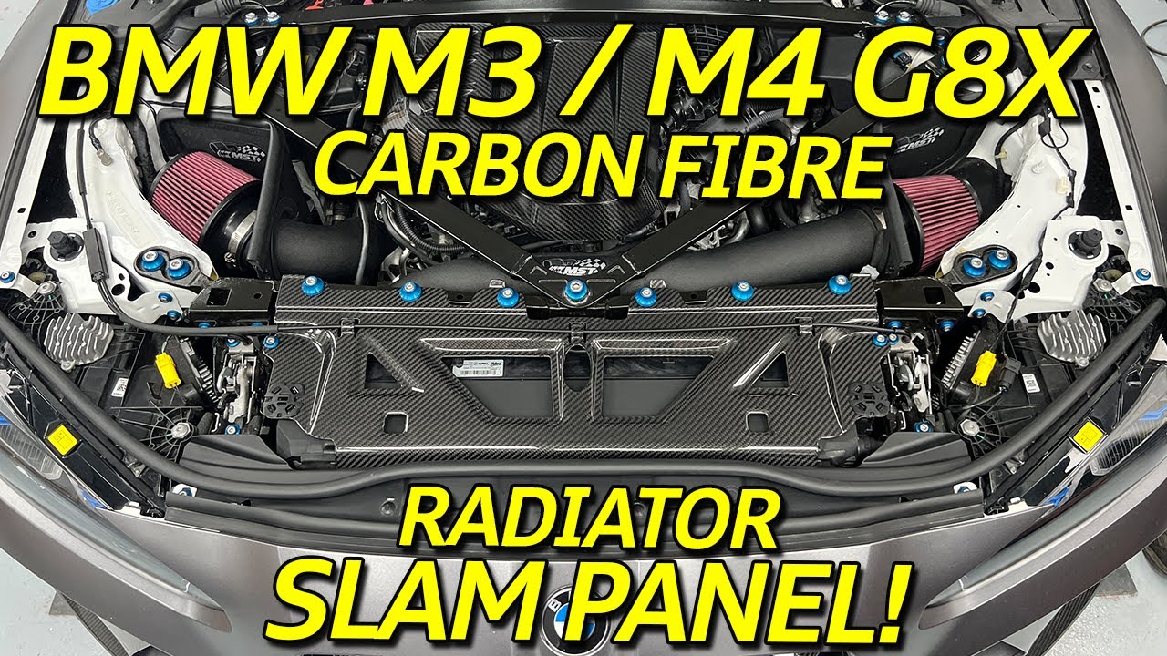 BMW M3 & M4 G8X Carbon Fibre Radiator Slam Panel - YouTube