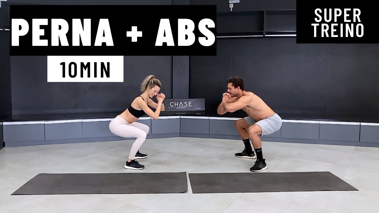 Treino de PERNA+ABS Intenso, 10 min, Sem equipamentos