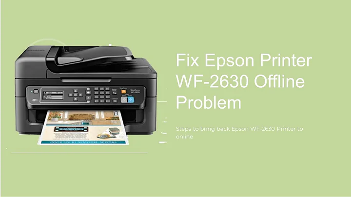 How to Change the Epson WF 2630 Printer from Offline to Online