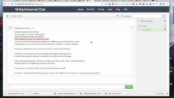 Getting Started with Back ChannelChat.com