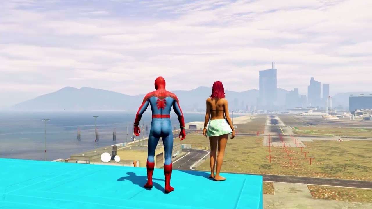 GTA 5's Funniest Ragdoll Battle! RED SPIDERMAN vs YELLOW MINION vs RED MINION (Euphoria Physics)