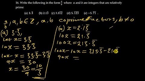 EXPRESSING DECIMAL RATIONAL NUMBERS INTO A FRACTION FORM