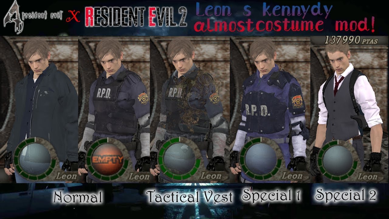 Resident Evil 4 Mod Re2 Remake Leon Almost Costume Mod Download Available Youtube