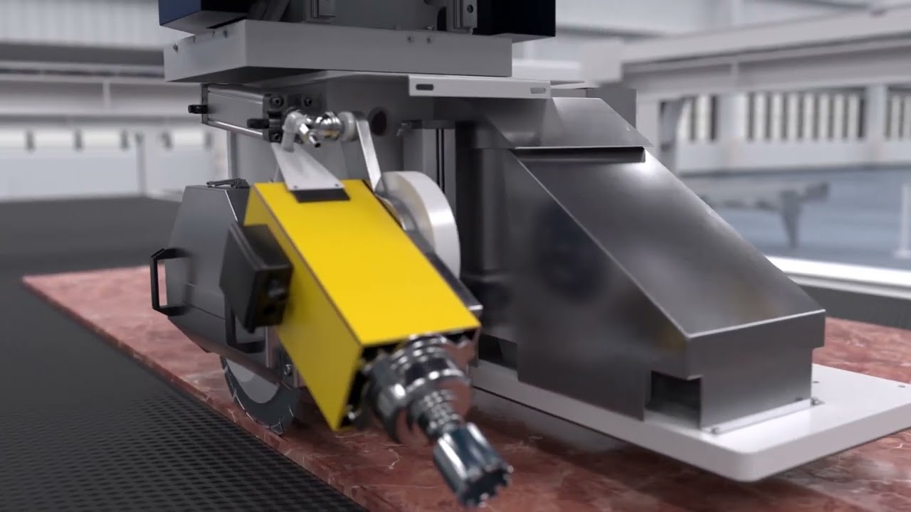 Moderne Fertigungsanlage für Küchenarbeitsplatten/ Modern production line for kitchen countertops II