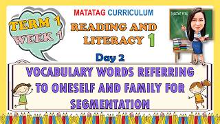 READING AND LITERACY 1 TERM 1 WEEK 1 DAY 2 | VOCABULARY WORDS REFERRING TO ONESELF AND FAMILY