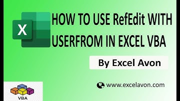 How to use RefEdit Control with Userform in Excel VBA