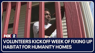 Volunteers kickoff week of fixing up Habitat for Humanity homes in Oakland County