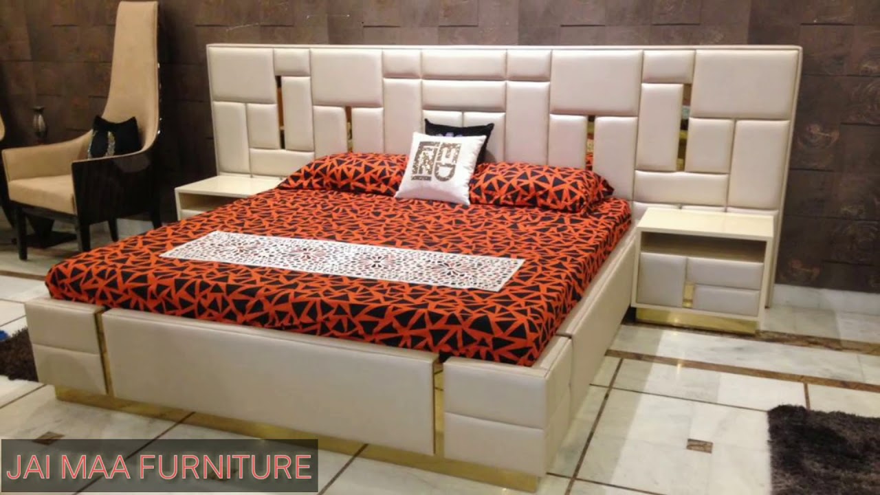 Latest 25+ luxury bed designs Double Bed Designs JAI MAA FURNITURE