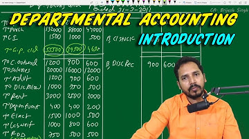 Departmental Accounting (Introduction) ( Demo Lecture 1)