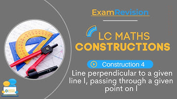 Construction 4  a line perpendicular to a given line l, passing through a given point on l