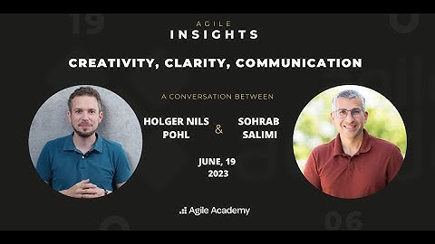 Creativity, Clarity, Communication (Holger Nils Pohl in conversation with Sohrab Salimi)