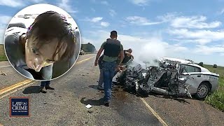 Bodycam Handcuffed Suspect Steals Cop Car, Slams Into Semi-Truck In Deadly Crash